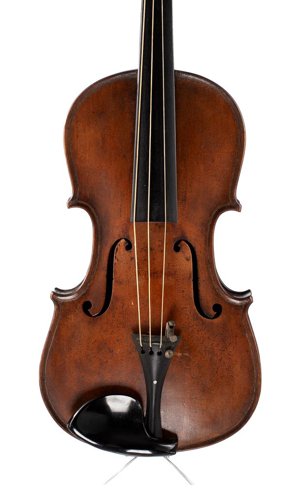 A violin, labelled Antonius Stradiuarius