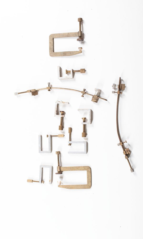 A bundle of assorted clamps