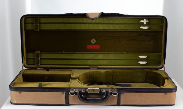 A viola case, branded Gordge