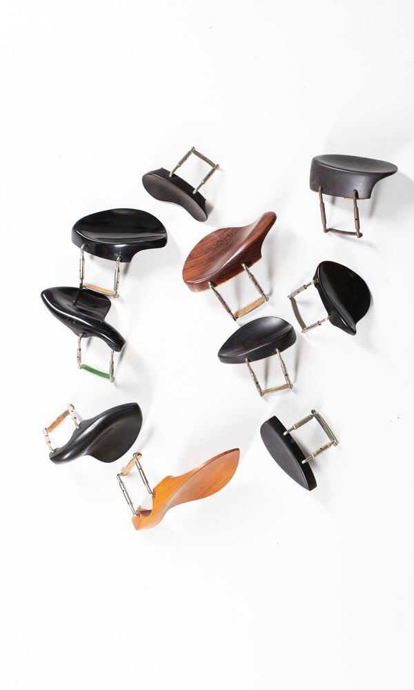 A bundle of ten chinrests, varying sizes