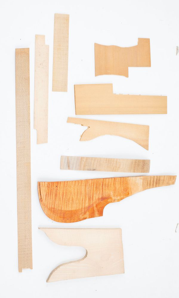 Three boxes of wood offcuts for repair