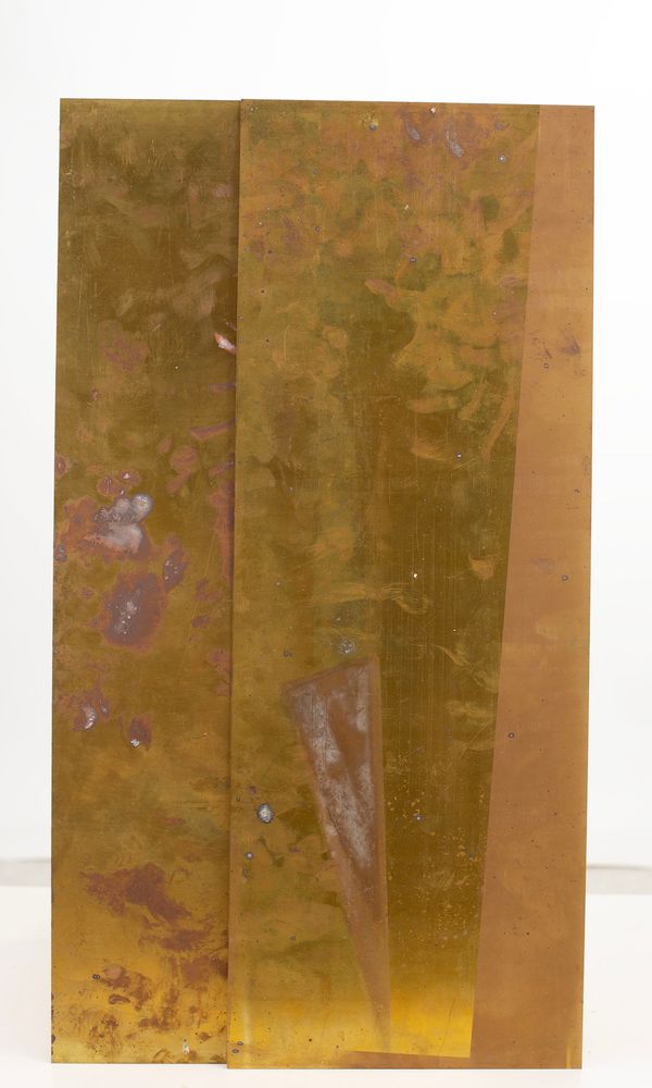 Two sheets of brass and two sheets of aluminium for pattern making