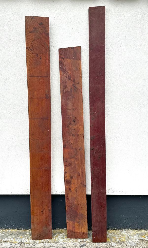 Six planks of wood for bow making, pernambuco