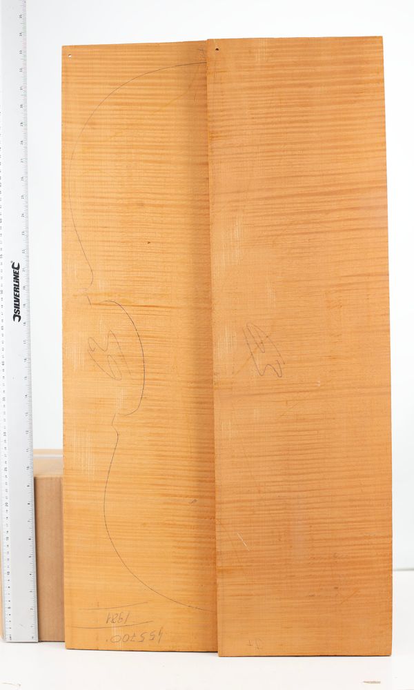 A set of fine cello wood comprising of back, front, sides and neck