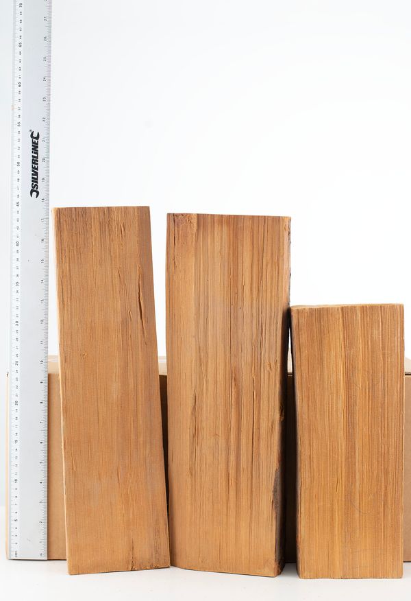 Four violin fronts and one block, spruce