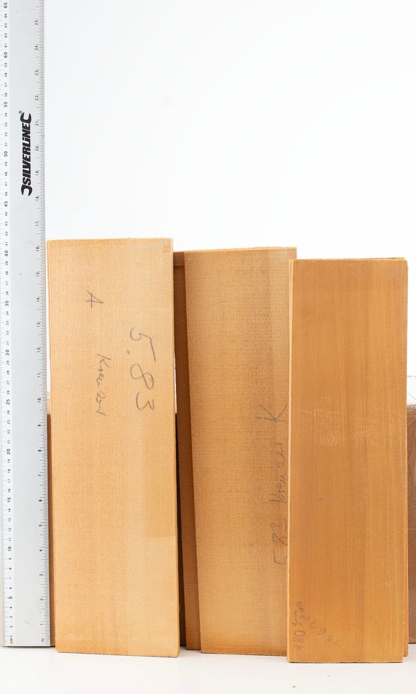 Four violin fronts, spruce