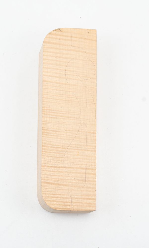 A large violin neck blank, maple
