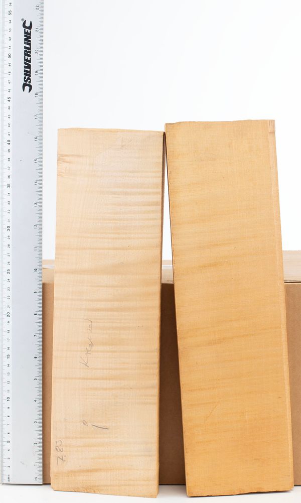 Four violin backs, maple