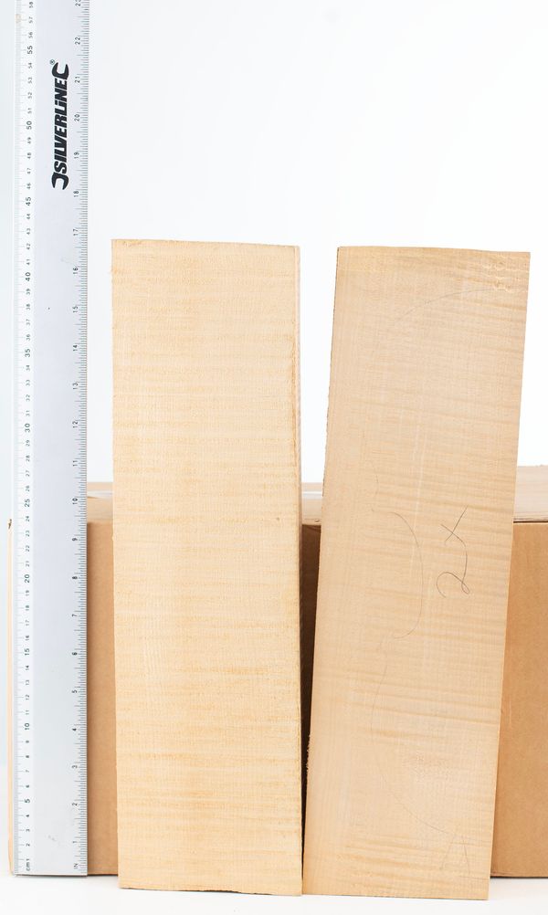 Four violin backs, maple