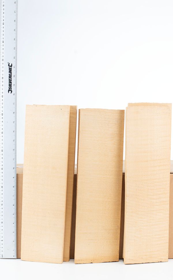 Four violin backs, maple