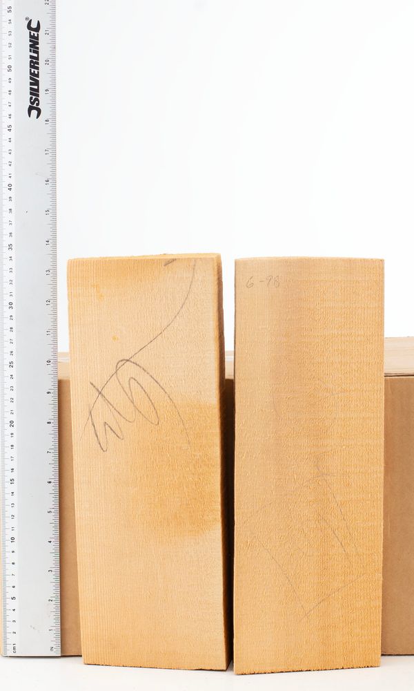 Four spruce blocks for patches and bass bars