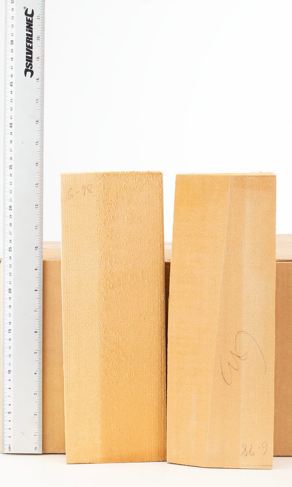 Six spruce blocks for patches and bass bars