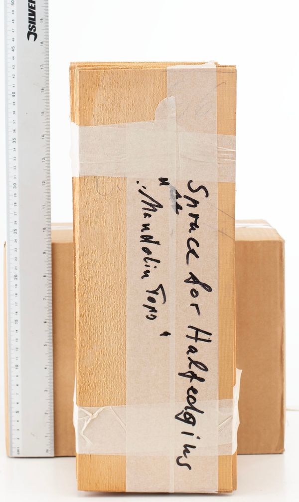 Thirty-two soundboard halves for mandolins / half edging, spruce