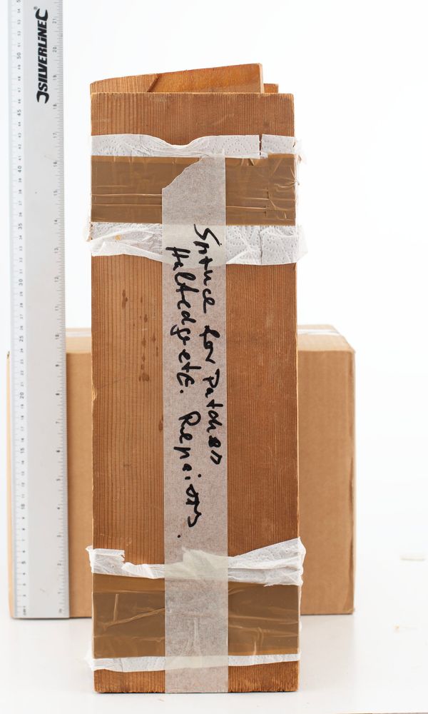 Fifteen violin front halves for patching