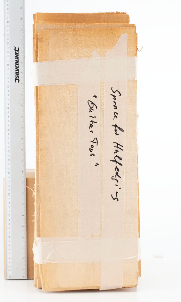 Twenty-three soundboard halves for guitar / half edging, spruce