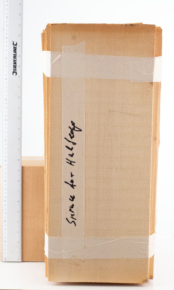 Thirty-eight soundboard halves for guitar / half edging, spruce