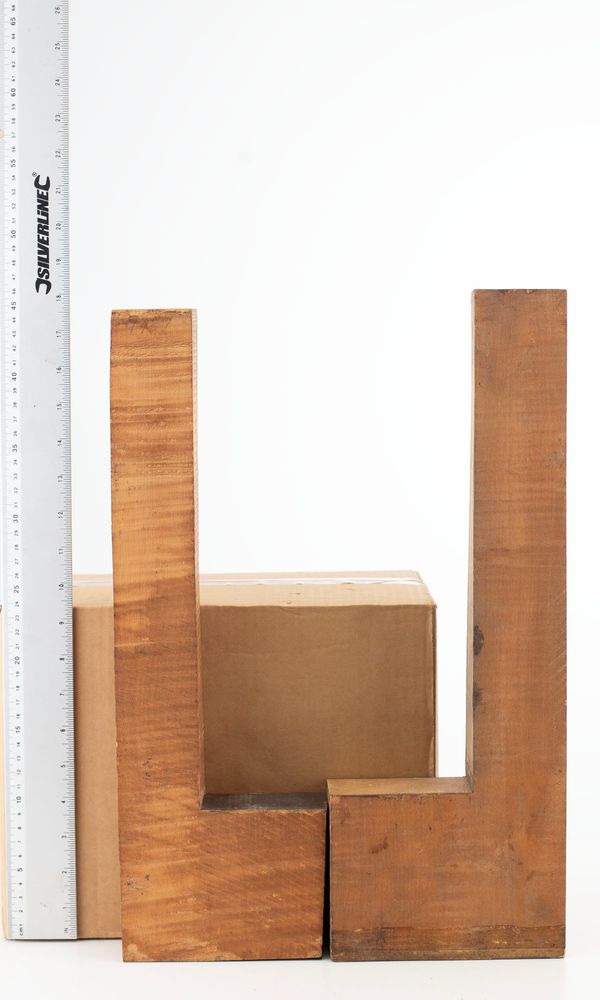 Four cello neck graft blanks, maple (partially made)