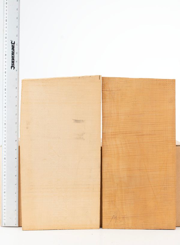 Two one piece violin backs, maple