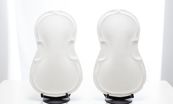 Six violin plaster casts