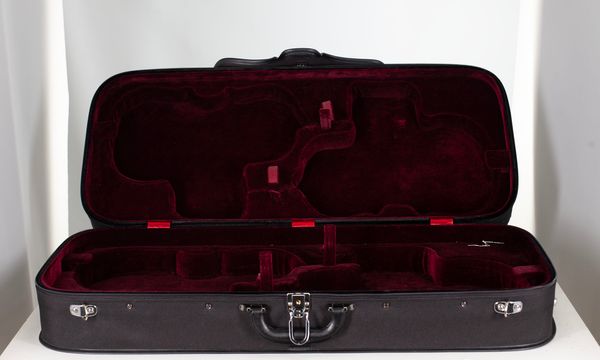 A four-pack violin case, unbranded