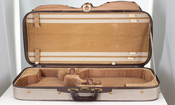 A violin and viola case, unbranded