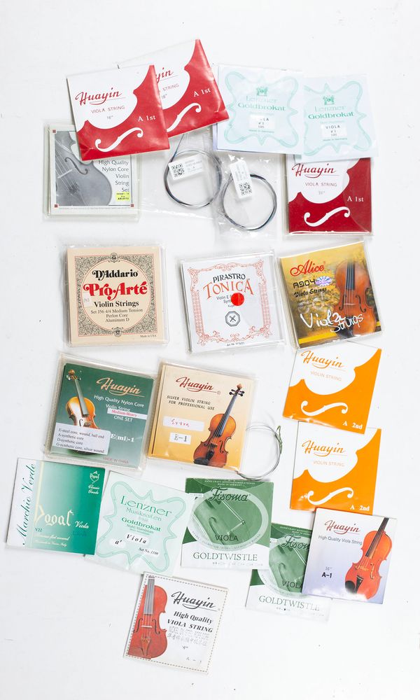 A bundle of violin strings