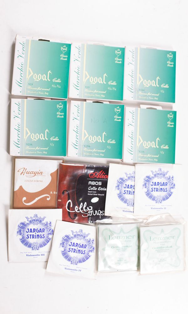A bundle of cello strings