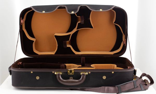 A quad violin case, unbranded