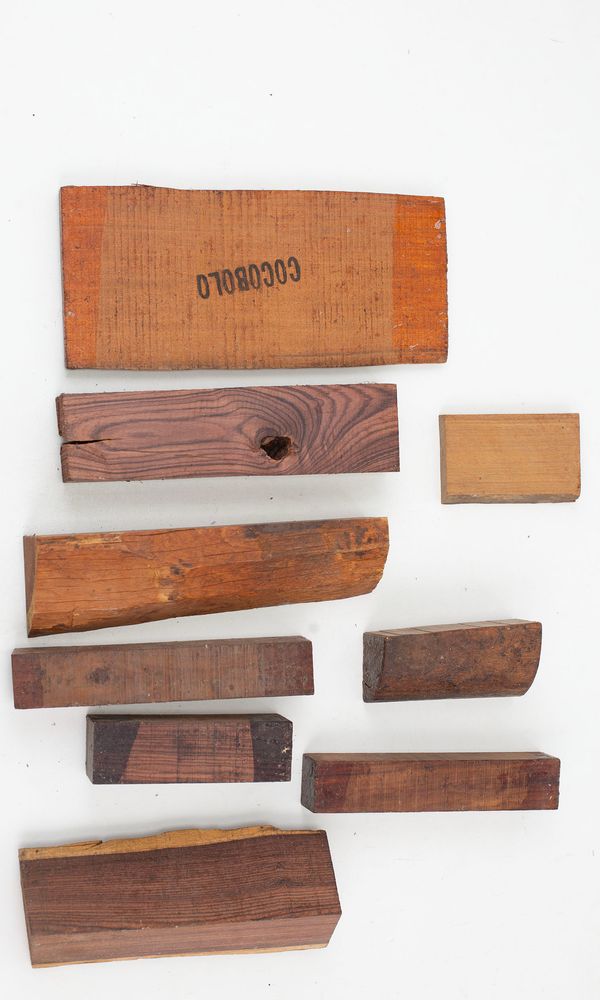 An assortment of wood, varying types