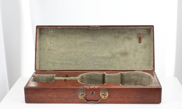 A wooden violin case, unbranded
