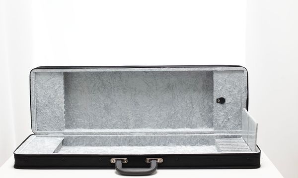 A twenty four slot bow case, unbranded