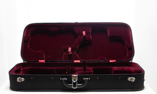 A four-pack violin case, unbranded