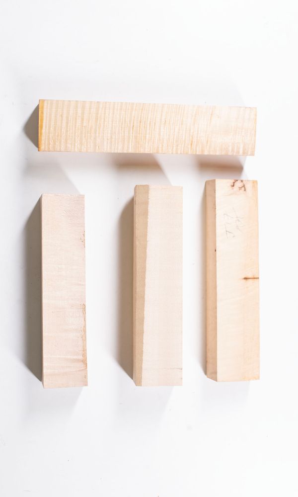 Four violin rib blocks