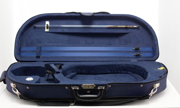 A viola case, branded Hidersine