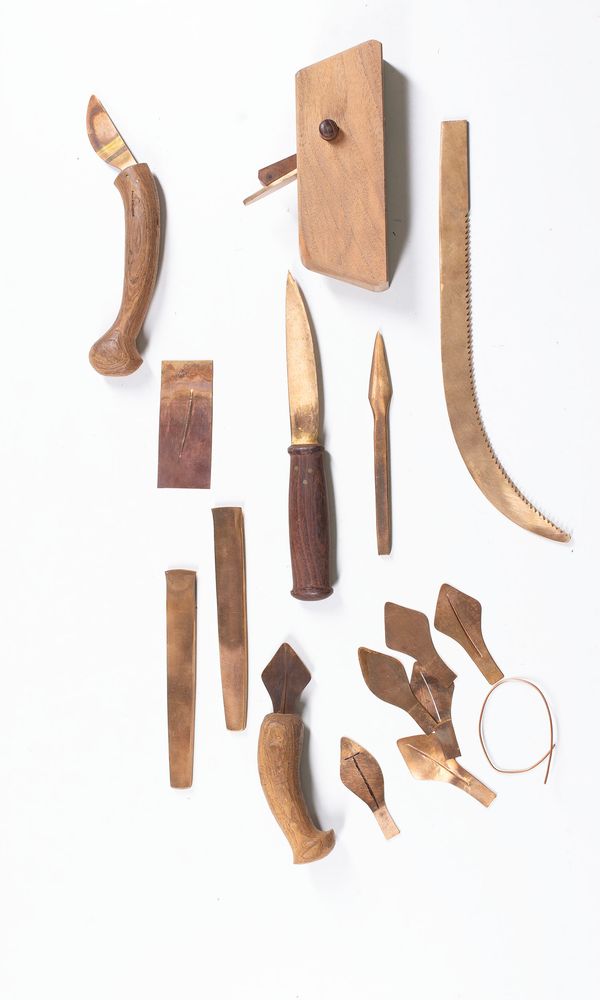 A set of brass tools