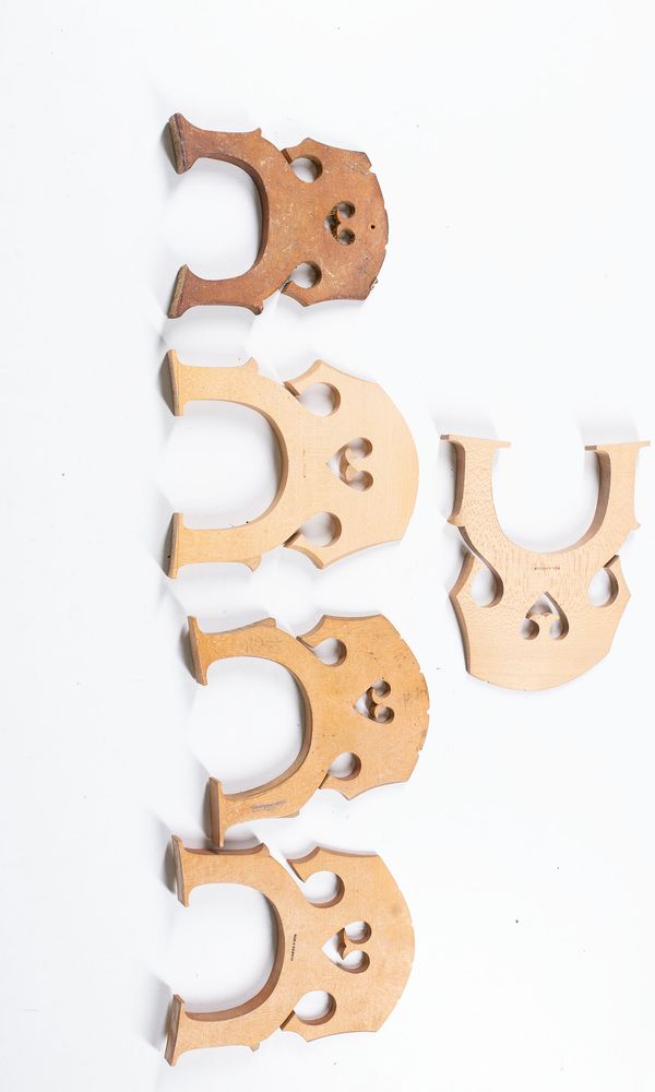 Five double bass bridges