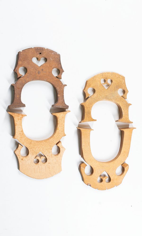 Four double bass bridges