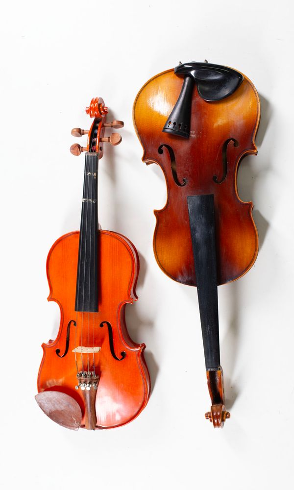 Four violins, varying sizes