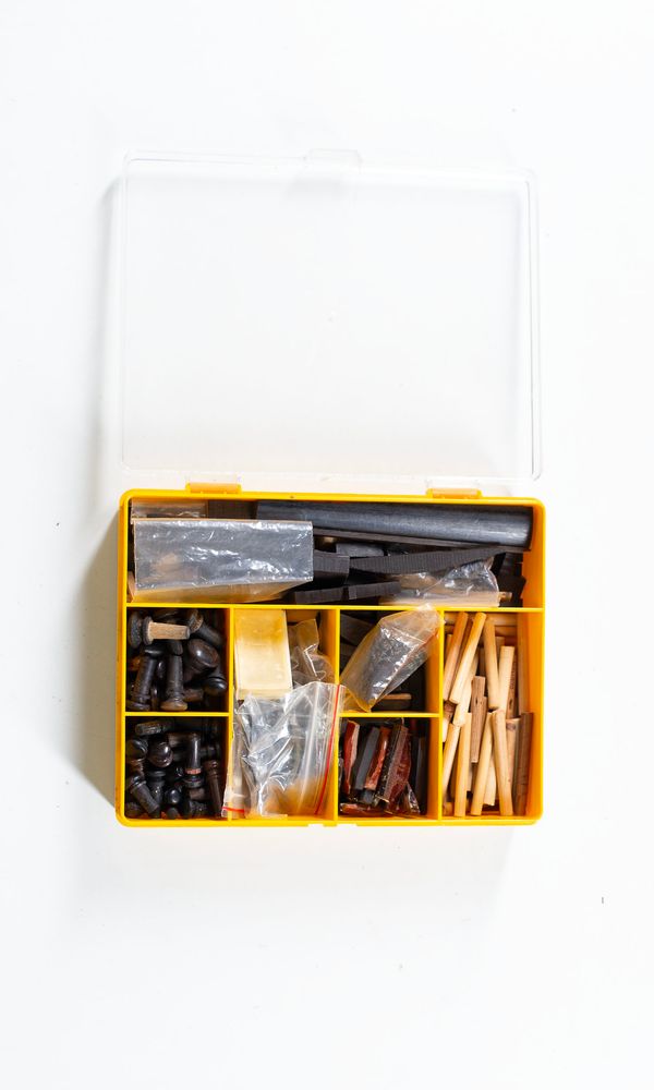 A bundle of various violin parts