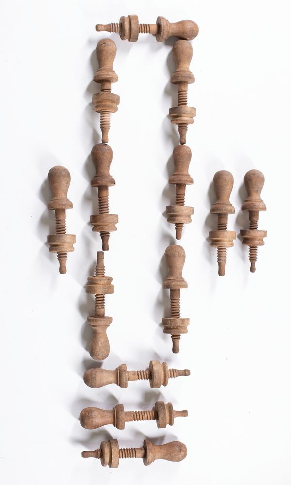 A bundle of nineteen clamps