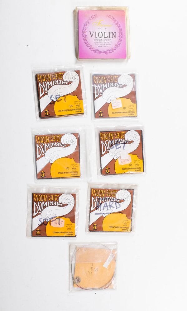A bundle of violin strings