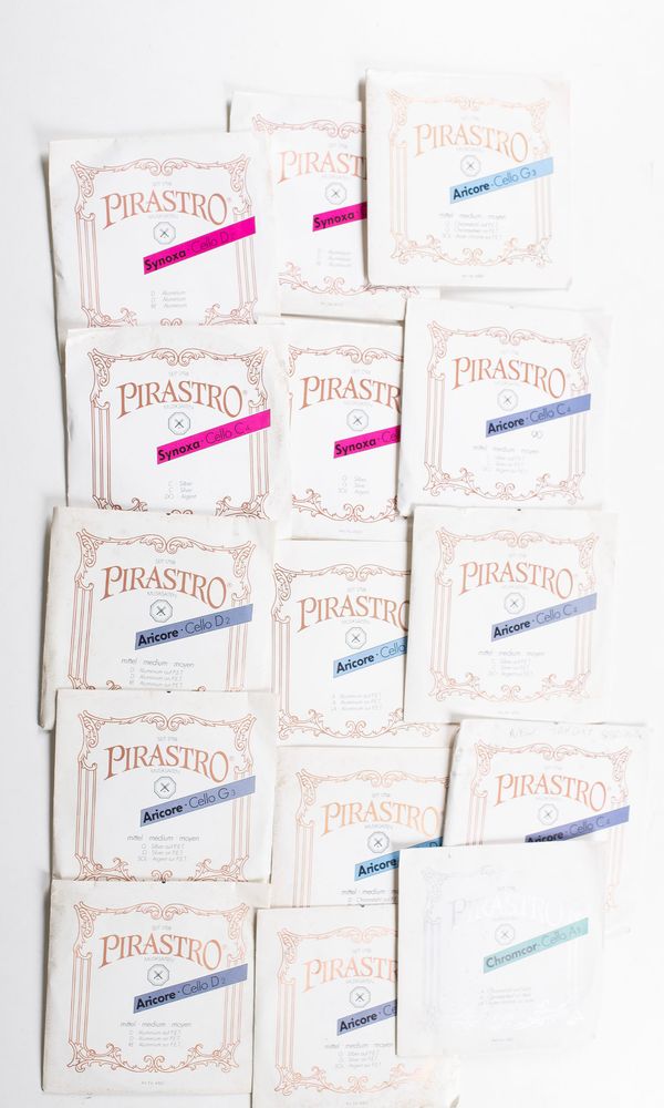 A bundle of cello strings