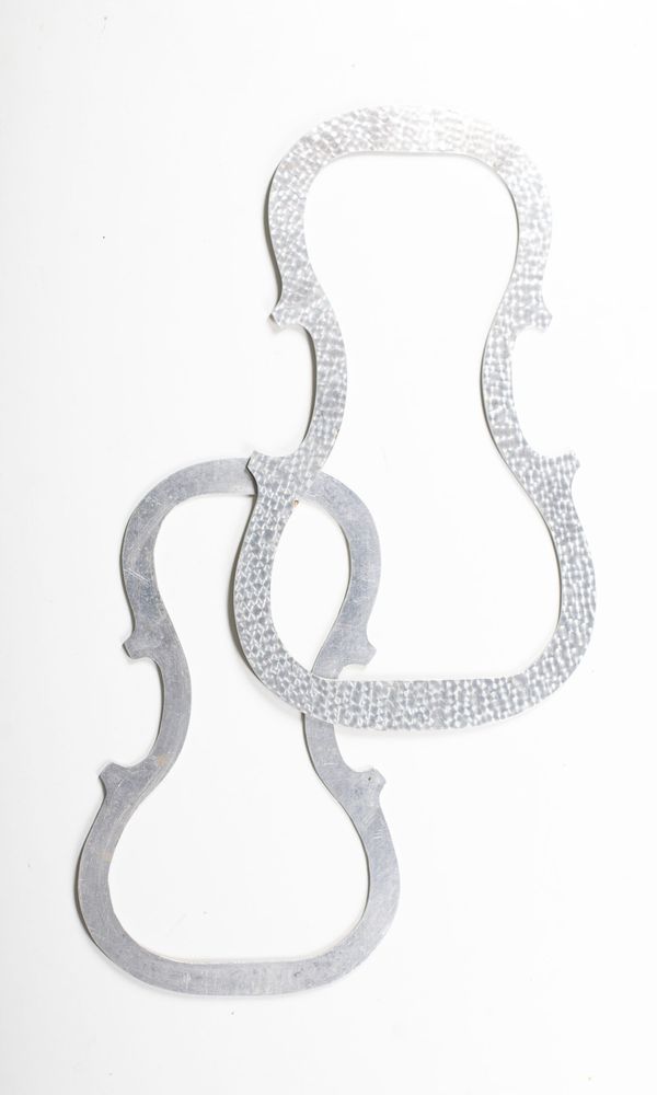 A violin and viola aluminium bar frames