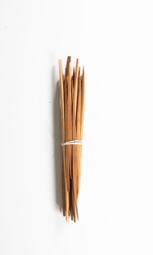 A bundle of old bass bars