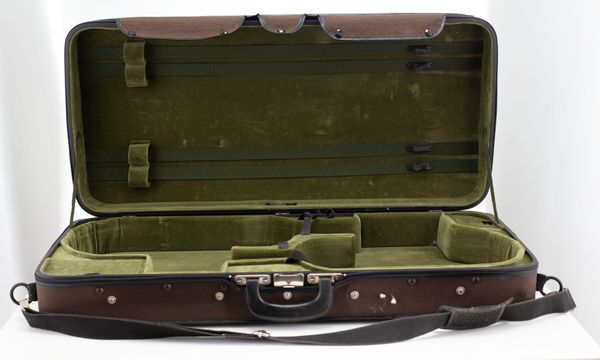 A violin / viola double case, branded Etui Chambord