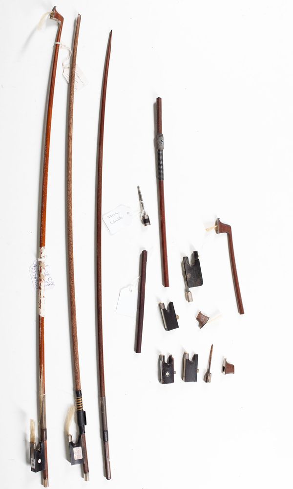 A bundle of Hill & Sons bow parts