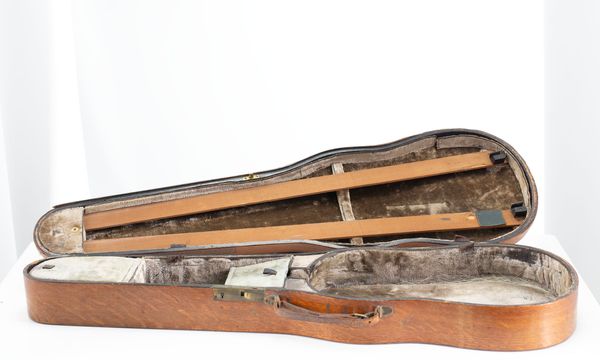 A violin case, branded Hart & Son