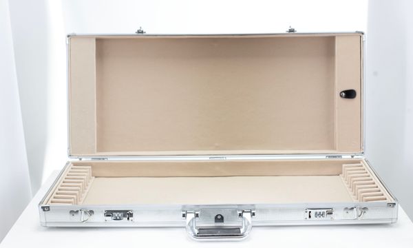A twenty-four slot bow case, unbranded