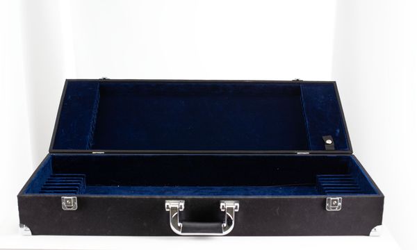 A twenty-four slot bow case, unbranded