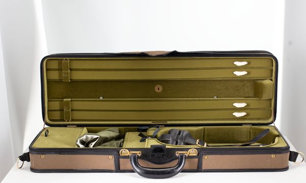 A violin case, branded Gordge